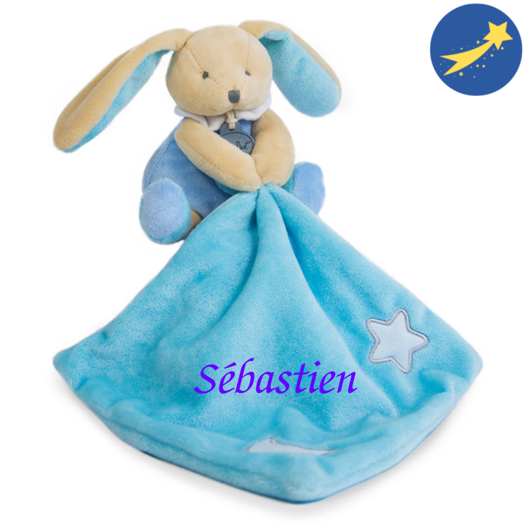  - les luminescents mouchoir lapin bleu étoile 